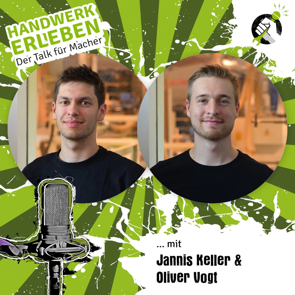 Folgencover des Handwerker Radio mit Jannis Keller und Oliver Vogt